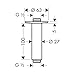 hansgrohe 27479820 Extension Pipe for Ceiling Mount, 4-Inch, Brushed Nickel