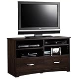 Sauder Beginnings TV Stand with Drawers, Cinnamon Cherry (Kitchen)