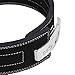 DEFY Power Lifting Belt Lever Buckle Genuine Leather 10MM Gym Training Exercise Belt Black