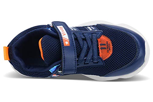Vivay Boys Lightweight Sneakers Breathable Running Shoes Walking Shoes Fashion Sneakers for Boys Size 12 Blue - Thumbnail 2
