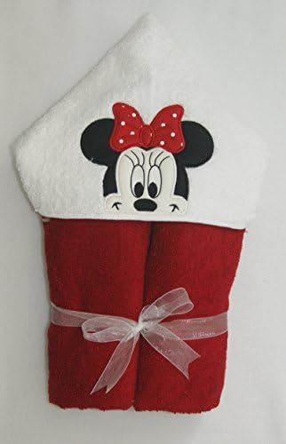 Sew Sew SpecialMinnie Personalised Handmade 100% Soft Cotton Terry Towelling TODDLER SIZED Hooded Bath Towel. (4-5)