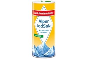 Bad Reichenhaller Alpen JodSalz iodized salt with added fluoride 125g shaker