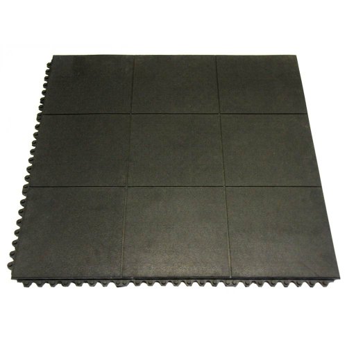 Rubber-Cal "Revolution" Interlocking Rubber Floor - 5/8 x 36 x 36-inch, 2 Pack, 18 sqr/ft coverage - 2 Style Options