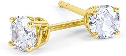 Charmisma 1ct White Sapphire 18ct Gold Stud Earrings