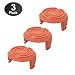wonuu 3 Pack Trimmer Spool Cap Fit Worx Weed Eater String Cover Parts Replacement 50006531