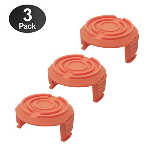 wonuu 3 Pack Trimmer Spool Cap Fit Worx Weed Eater String Cover Parts Replacement 50006531