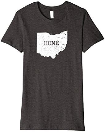 Womens Home Tees: I Love My Home State Ohio T-Shirt  Large Dark Heather
