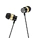 Kinwal in-Ear Earbuds Headphones, Nylon Braided Earphones Stereo Noise Isolation Headset with Mic for iPhone, iPod, iPad, Android Smartphone and Tablet, MP3 Player and All 3.5mm Audio Devices (Black)