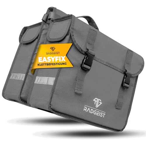 RADGEIST Doppeltasche für Gepäckträger I Fahrradtasche doppelt I Gepäckträgertasche Doppeltasche für Fahrrad 27L - Fahrrad Packtasche