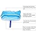 SABUY 18 Inch Heavy Duty Deep-Bag Swimming Pool Leaf Net Skimmer Rake with Nylon Medium Fine Mesh for Cleaning Swimming Pools, Hot Tubs, Spas and Fountains, Blue