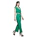 Amoin Women V Neck Sleeveless Design Solid Color Casual Elegant Jumpsuit