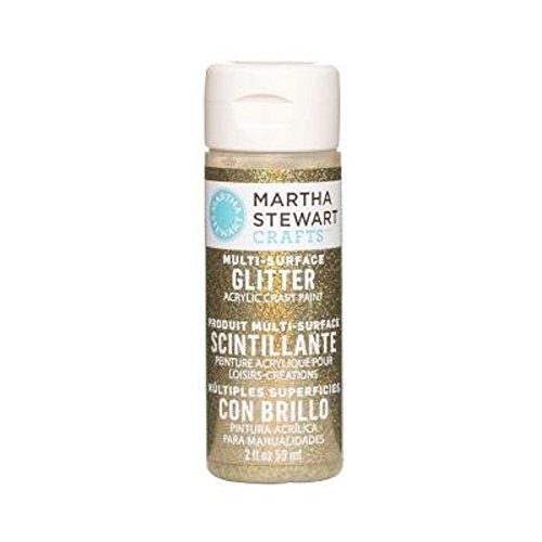 Martha Stewart Crafts Multi-Surface Glitter Acrylic Craft Paint in Assorted Colors (2-Ounce), 32176 Florentine Gold