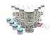 Clear 2 oz PET Round Plastic Jars with White Lids, and 4 Mini Jar, 20 Pack (C2WMJ20)