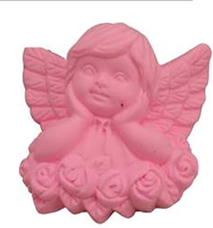 Wistful cherub over roses 3D soap mold