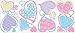 RoomMates Hearts Peel and Stick Wall Decals
