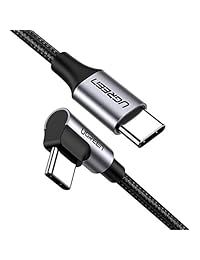 UGREEN USB C to USB C Cable Right Angle 90 Degree Type C 60W PD Fast Charging Compatible for Google Pixel 3 2 XL, Samsung Galaxy Note 10 S9 S8 S10, MacBook Air, iPad Pro 2018, Nintendo Switch (6FT)