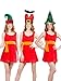 Jovitec 3 Pieces Christmas Hat Novelty Decoration Hats Include Santa Pants Hat Elf Hat Christmas Tree Hats for Adults and Kids