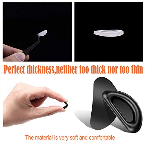 image for FSACLE 24 Pairs Eyeglass Nose Pads and Eyeglass Retainer Sticky Pads S