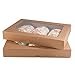 Cookie Cake Shop Kraft Gift Boxes with Clear Window (12-Pack) Paper DIY Craft Storage | For Cookies, Goodies, Sweet Treats, TShirts, Gifts, Baked Goods | Hobbies, Crafter, & Other Small Favors