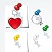 Yalis Push Pins Color Thumb Tacks 150-Count Standard Push Pins Steel Point and Transparent Plastic Head