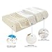 AILOVYO Standard Adult Size Latex Foam Pillow Cervical Orthopedic Natural with 100% Ventilated Particles Latex Foam Filler Neck Support