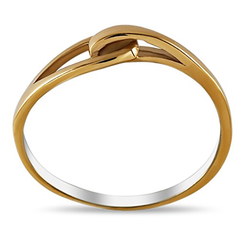 Loop Interlocking Ring Plated 14k Gold Infinity Ring Infinity