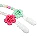 Pacifier Clip - 2 Pack - Silicone Baby Teething Pacifier Clips with Bag- GIRL - Teether - BPA-Free - Non-Toxic
