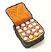 16-Bottle Essential Oil Carrying Cases hold 5ml, 10ml and 15ml bottles - Black with Dusk Orange interior - 4