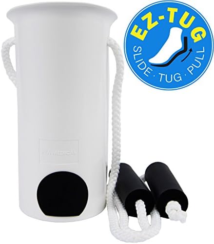 EVA Medical EZ-TUG Sock Aid with Foam Handles and Length Adjustable Cords