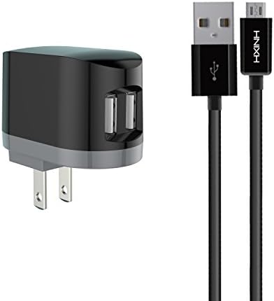 HXINH 5V3.4A(17W) CoolPower Home & Travel Dual USB Wall Charger Kit with 2M Micro USB Charger & Sync cable