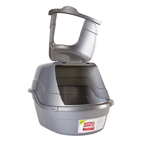 Nature's Miracle P96952 Hooded Flip Top Litter Box, Oval, With Odor