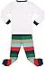 BOOPH Boy Pajamas Set Toddler Little Boy Long Sleeves Cotton Sleepwear 4T White