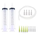 HUAHA 2 Pcs 150ML Large Plastic Reusable Measuring Syringe with 100cm(40