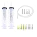 HUAHA 2 Pcs 150ML Large Plastic Reusable Measuring Syringe with 100cm(40