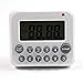 Evany Digital Kitchen Timer Magnetic Countdown Up Cooking Timer Clock with Magnet Back and Clip, Loud Alarm, Large Display Minutes and Seconds Directly Input-White