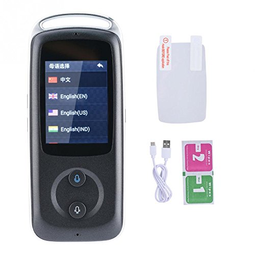 M3M Smart Translator - Smart Wifi And 4G Language 2 Way Speech To Speech And Text Translation Interpreter18 Languages Real Time Voice Translation Learn To Travel,White