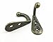 ALIMITOPIA 20pcs Metal Hook with 40pcs Screw,Small Size Antique Bronze Tone Door Wall Mounted Hook Hanger
