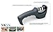 ISSIKI Cutlery Knife Sharpener, 3-Stage Sharpening System, Sharpens Ceramic & Steel, Safety Conscious Handle, Black