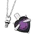 Lantern Low Purple Heart Crystal Cremation Urn Necklace for Ashes Jewelry Memorial Keepsake Pendant