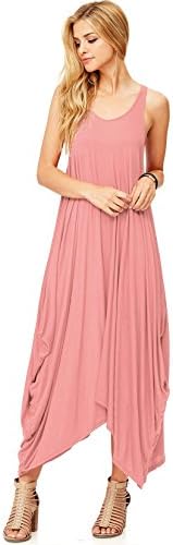 Pink Ice Women's Juniors Soft 'n Comfy Sleeveless Long Dress (S, Rose)