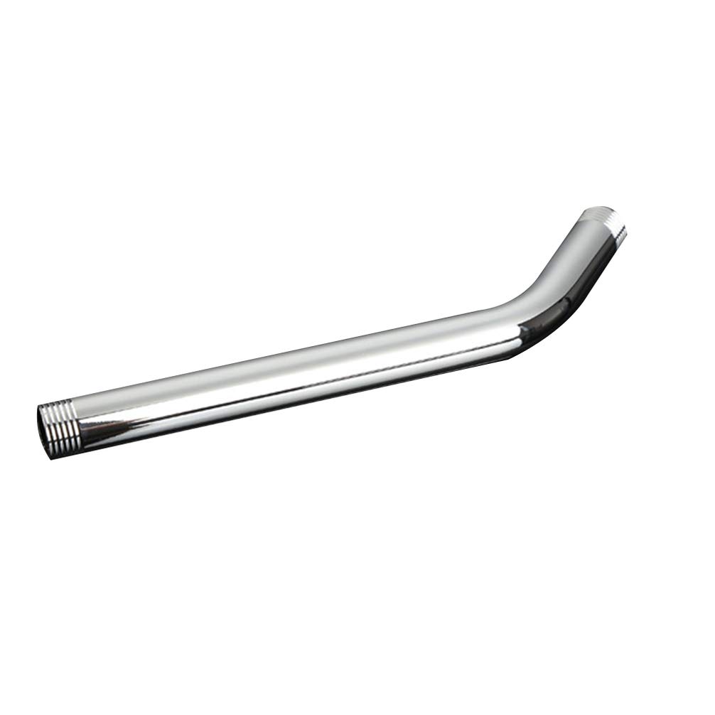 TOPBATHY Stainless Steel Curved Forward 24cm Universal Handheld Shower Replacement Shower Extension Shower Arm Bath Accessory