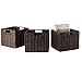 Winsome Terrace Shelving, 3 Small Baskets, Dark Espresso