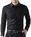 Formal Casual Dress Shirt for Men Button Down Black (M) KL-1 CL1044