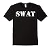 Mens SWAT Team Shirt Police Tee Small Black