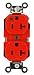 Leviton 8300-R 20-Amp, 125-Volt, Extra Heavy Duty Hospital Grade, Duplex Receptacle, Straight Blade, Self Grounding, Red