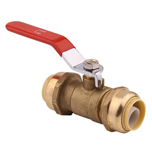 image for DERNORD Ball Valve – Push Fittings 3/4 Inch x 3/4 Inch, Water Valve 
