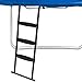 Gardenature Trampoline Ladder, 3-Steps with Horizontal Wide Steps,Universal Hook,Trampoline Stairs, Trampoline Accessories for Kids,Black