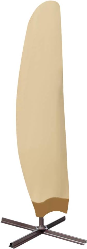 Vanteriam Patio Umbrella Cover - 600D Waterproof Outdoor Offset Banana Style Umbrella Cover - Fits Cantilever Offset Umbrella 9-13 Feet: Furniture & Decor
