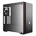 Cooler Master MasterBox MB600L ATX Mid-Tower w/Sleek Brushed Design, Red Side Trim, Acrylic Side Panel primary