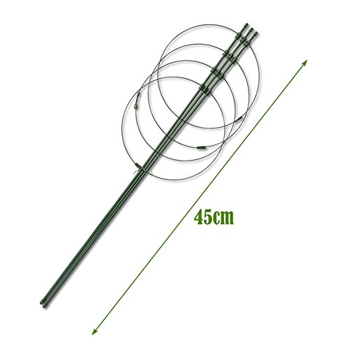 Yunhigh Plant Support Rings, Garden Plant Support for Potted Plants Climbing Winding Sturdy Tomato Cucumber Plant Cage Trellis